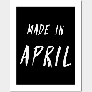 Made in April minimalistic text design Posters and Art